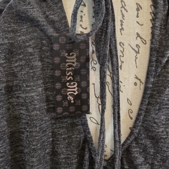 Miss Me Charcoal Long Sleeve Dress - Picture 7 of 8